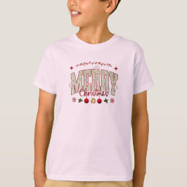 Feestelijke Schattigee vrolijke kerstvakantie ontw T-shirt