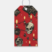 Feestelijke schedel cadeau Label Cadeaulabel (Voorkant)
