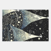 Feestelijke schemering Kerstbomen Inpakpapier Vel (Voorkant 2)