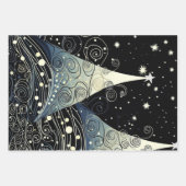 Feestelijke schemering Kerstbomen Inpakpapier Vel (Voorkant)