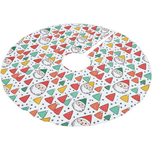 Feestelijke schetsen Santas en Gumdrops Kerstboom Rok (Gekanteld)