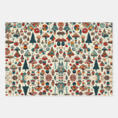 Feestelijke schimmels inpakpapier vel (Voorkant 3)