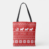 Feestelijke Scottie Honden Kerstmis | Schotse Terr Tote Bag (Achterkant)