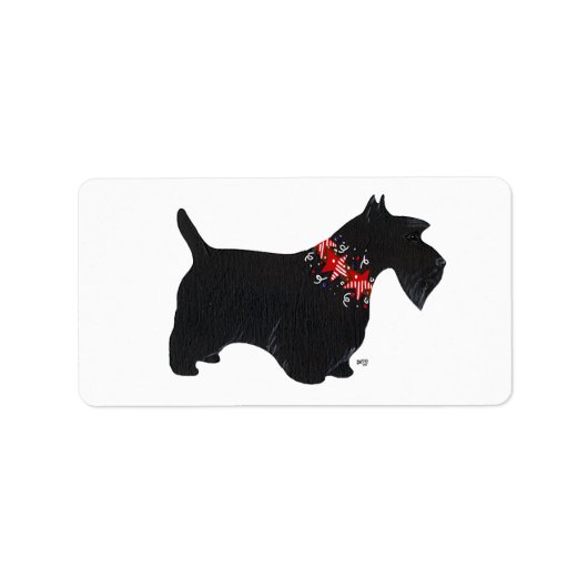 Feestelijke Scottie Stickers! Etiket (Voorkant)