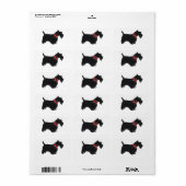 Feestelijke Scottie Stickers! Etiket (Full Sheet)