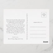 Feestelijke Script Groene 2 foto Prettig Kerstfees Folie Feestdagen Briefkaart (Achterkant)