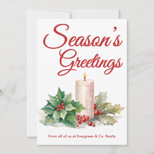 Feestelijke Script Holiday Kaart van ons team (Voorkant)