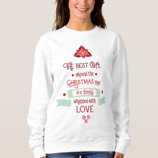 Feestelijke Script Quote Wit Sweatshirt (Voorkant)