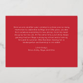 Feestelijke Script Rode Foto Prettig Kerstfeest Go Folie Feestdagenkaart (Achterkant)