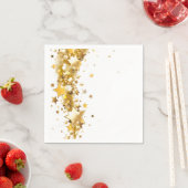 Feestelijke servet cocktail goud sterren (Insitu)