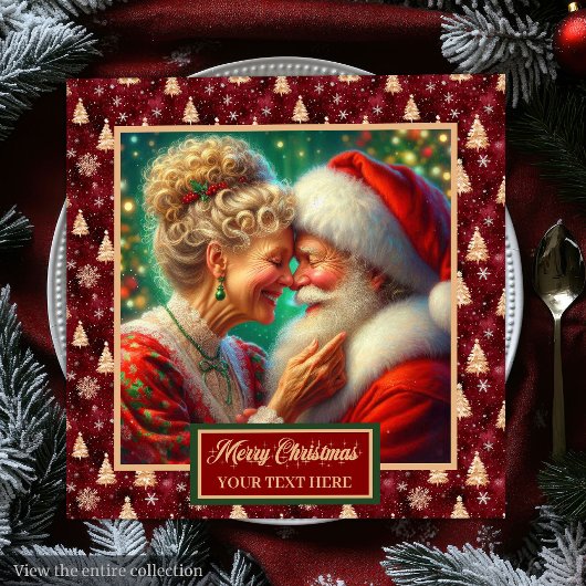 Feestelijke servetten Red Gold Green Christmas San