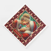 Feestelijke servetten Red Gold Green Christmas San (Hoek)
