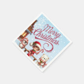 Feestelijke servies I Elf, Penguin, en Polar Beer Servet (Hoek)