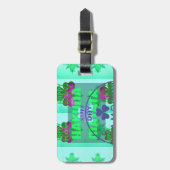 Feestelijke Shamrock boeiend St. Patrick's Floral Bagagelabel (Voorkant verticaal)