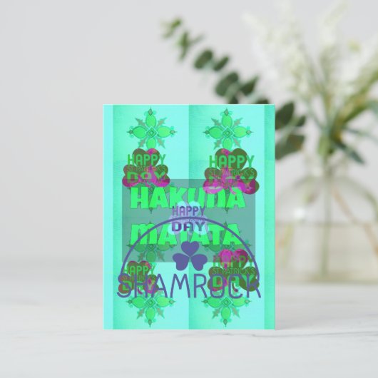 Feestelijke Shamrock boeiend St. Patrick's Floral Briefkaart (Staand voorkant)