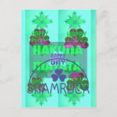 Feestelijke Shamrock boeiend St. Patrick's Floral Briefkaart (Voorkant)