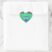 Feestelijke Shamrock boeiend St. Patrick's Floral Hart Sticker (Tas)