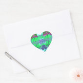 Feestelijke Shamrock boeiend St. Patrick's Floral Hart Sticker (Envelop)