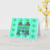 Feestelijke Shamrock boeiend St. Patrick's Floral Kaart (Gele Bloem)