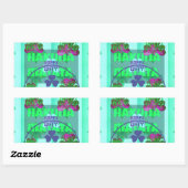 Feestelijke Shamrock boeiend St. Patrick's Floral Rechthoekige Sticker (Vel)