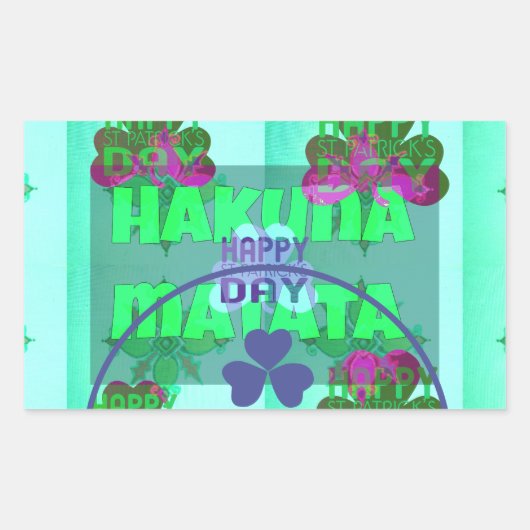 Feestelijke Shamrock boeiend St. Patrick's Floral Rechthoekige Sticker (Voorkant)