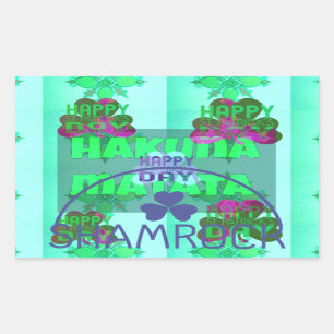 Feestelijke Shamrock boeiend St. Patrick's Floral Rechthoekige Sticker