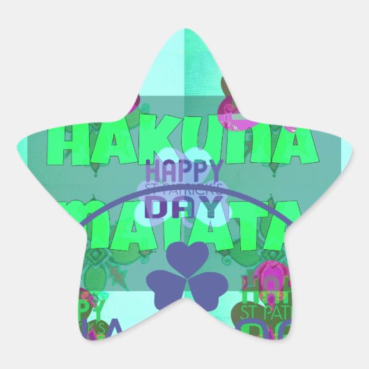 Feestelijke Shamrock boeiend St. Patrick's Floral Ster Sticker (Voorkant)