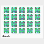Feestelijke Shamrock boeiend St. Patrick's Floral Vierkante Sticker (Vel)