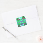 Feestelijke Shamrock boeiend St. Patrick's Floral Vierkante Sticker (Envelop)
