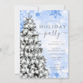 Feestelijke Silver Blu Christmas Tree Company Vaka Kaart (Voorkant)