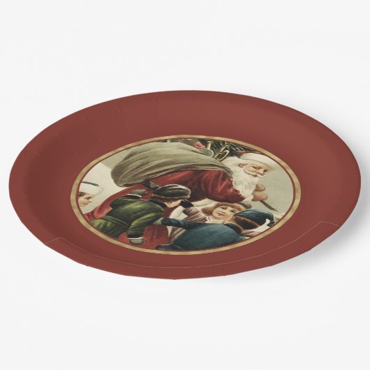 Feestelijke  Sinterklaas Kerst Papier Borden Papieren Bordje (Gekanteld)