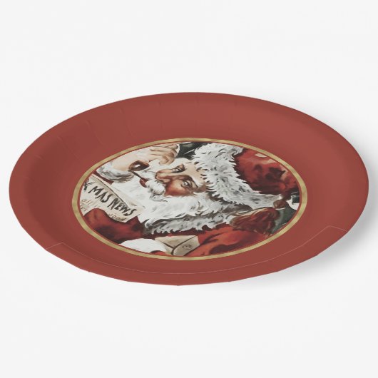 Feestelijke Sinterklaas Kerst Papier Borden Papieren Bordje (Gekanteld)