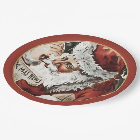 Feestelijke Sinterklaas Kerst Papier Borden Papieren Bordje (Gekanteld)