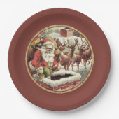 Feestelijke  Sinterklaas Kerst Papier Borden Papieren Bordje (Voorkant)