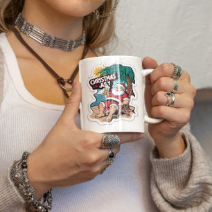 Feestelijke Sinterklaas Ontspannen aan de tropisch Koffiemok