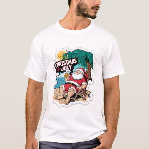 Feestelijke Sinterklaas Ontspannen aan de tropisch T-shirt