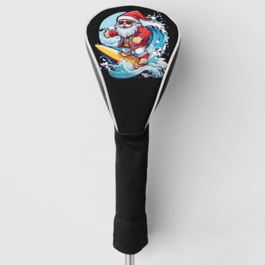 Feestelijke Sinterklaas Surfen Kerstgolven Golfheadcover (Voorkant)