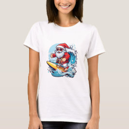 Feestelijke Sinterklaas Surfen Kerstgolven T-shirt