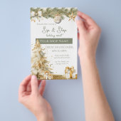 Feestelijke Sip & Shop Holiday Event elegante mark Flyer (Hand)
