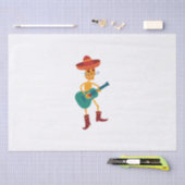Feestelijke Skeletafspeler op Gitaar Tissuepapier (Craft)