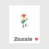 Feestelijke Skeletgitarist Sticker (Vel)