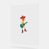 Feestelijke Skeleton Gitaar Speler Acryl Bord (Hoek)