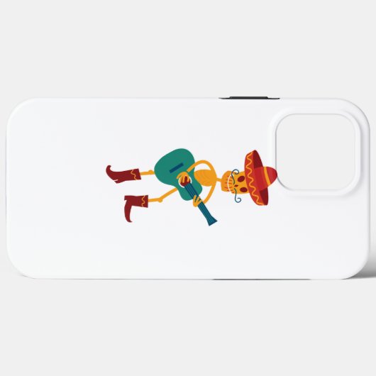 Feestelijke Skeletspeelgitaar Case-Mate iPhone Case (Achterkant (horizontaal))