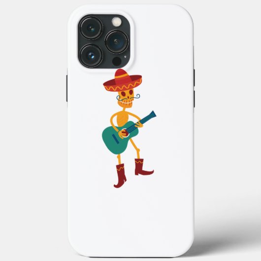 Feestelijke Skeletspeelgitaar Case-Mate iPhone Case (Achterkant)