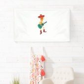 Feestelijke Skeletspeelgitaar Spandoek (Insitu)