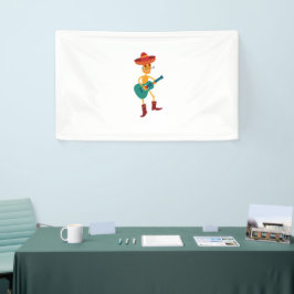 Feestelijke Skeletspeelgitaar Spandoek