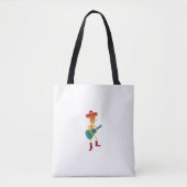 Feestelijke Skeletspeelgitaar Tote Bag (Voorkant)