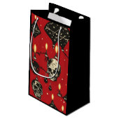 Feestelijke Skull Gift Bag Klein Cadeauzakje (Achterkant Gekanteld)
