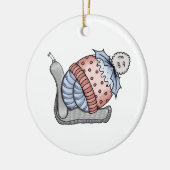 Feestelijke slak keramisch ornament (Links)