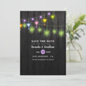 Feestelijke slingerlichten Cinco de Mayo Feest Bru Save The Date (Staand voorkant)
